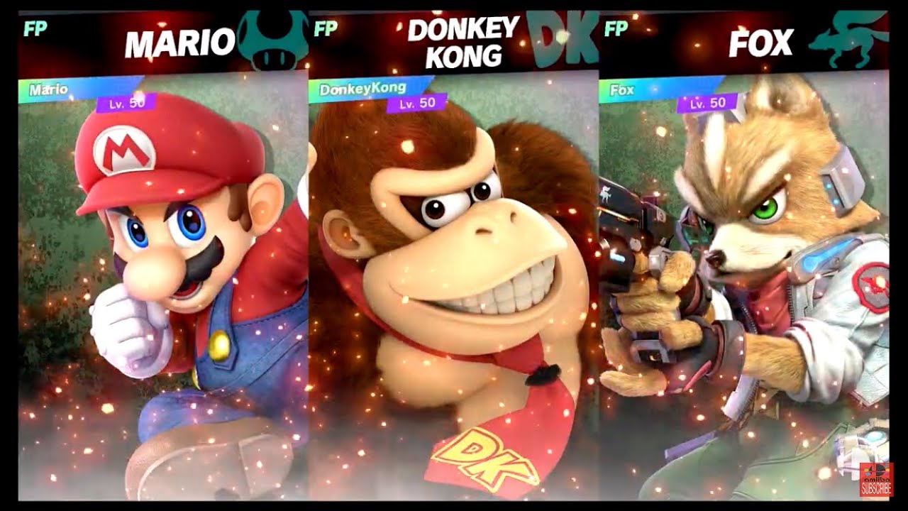 Super Smash Bros Ultimate Amiibo Fights – 11pm Finals Mario vs Donkey Kong vs Fox