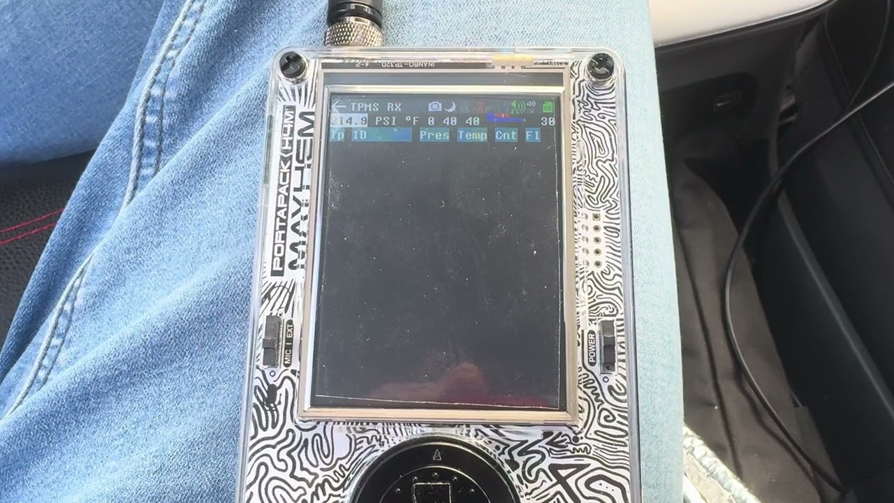 HackRF One with Portapack using the TMPS App. Tire Pressure Monitoring System.