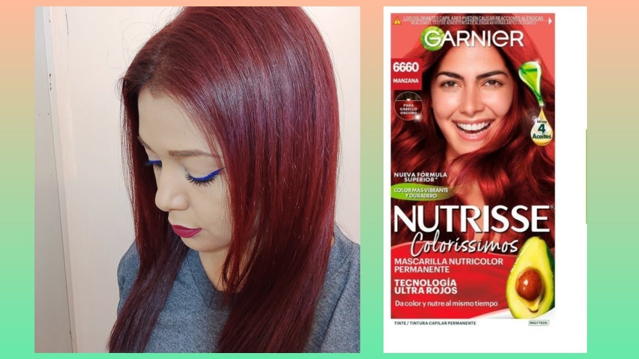 Tinte Nutrisse tono Manzana 🍎😍Rojos Colorisímos #garnier👌