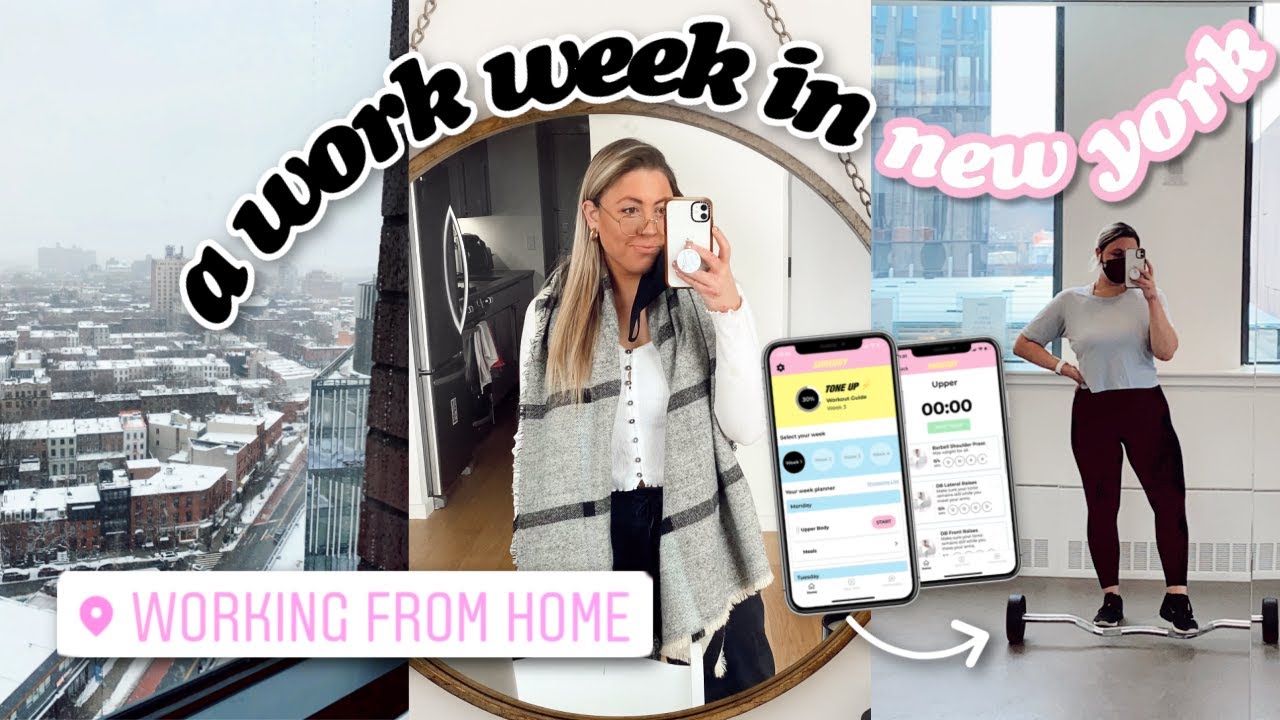 nyc work week in my life: starting a fitness routine, trying the shreddy app, + snow days!