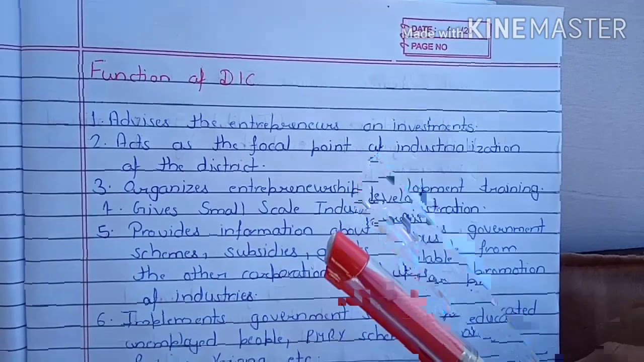 District Industries Center||DIC||Functions of DIC||DIC Explained in Hindi||Notes of DIC