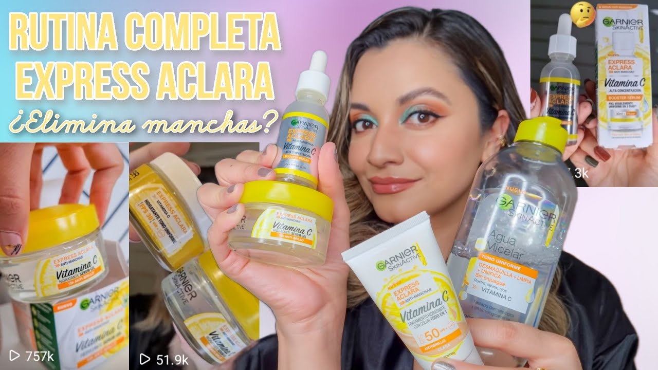EXPRESS ACLARA GARNIER RESEÑA DE RUTINA COMPLETA, CUIDADO FACIAL