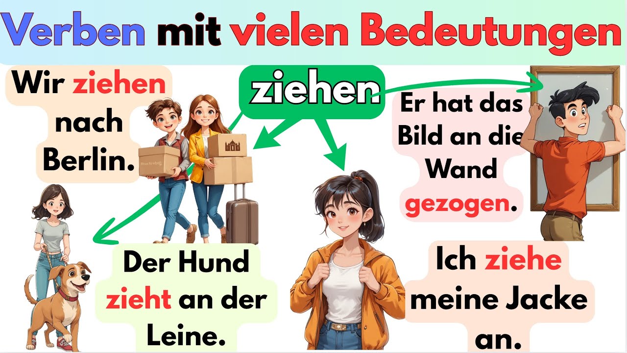🎯 Verben mit mehreren Bedeutungen 🤯einfach erklärt | Deutsch lernen 🇩🇪