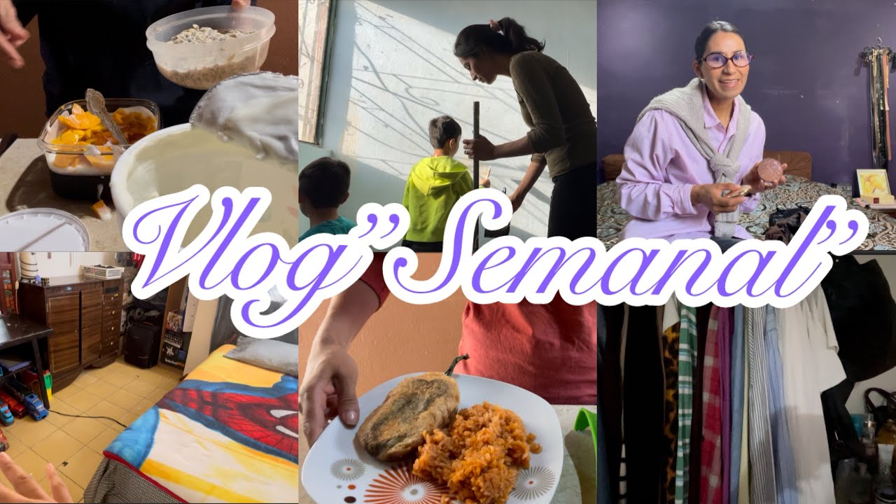 Vlog”Semanal”/ Pudín con🥭/Acondicionando cuarto /Truco para hacer🌶️ relleno/ 1 básico de ropa 👔