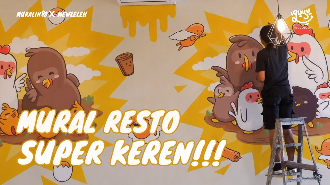 MURAL RESTO SUPER KEREN!!! by MURALIN88 X MEWLELEH || lukis dinding mural di MEWLELEH SEMARANG