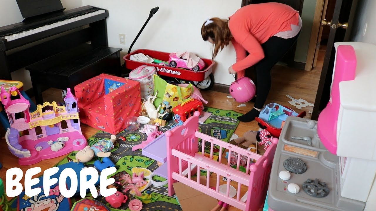 CLEAN, ORGANIZE & DECLUTTER WITH ME // PLAYROOM // CLEANING MOTIVATION 2018