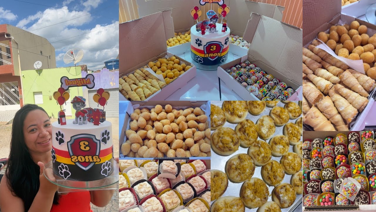 PRODUÇÃO DE KIT FESTA + 600 MINI COXINHAS E MINI PIZZA | Rotina Real na Confeitaria