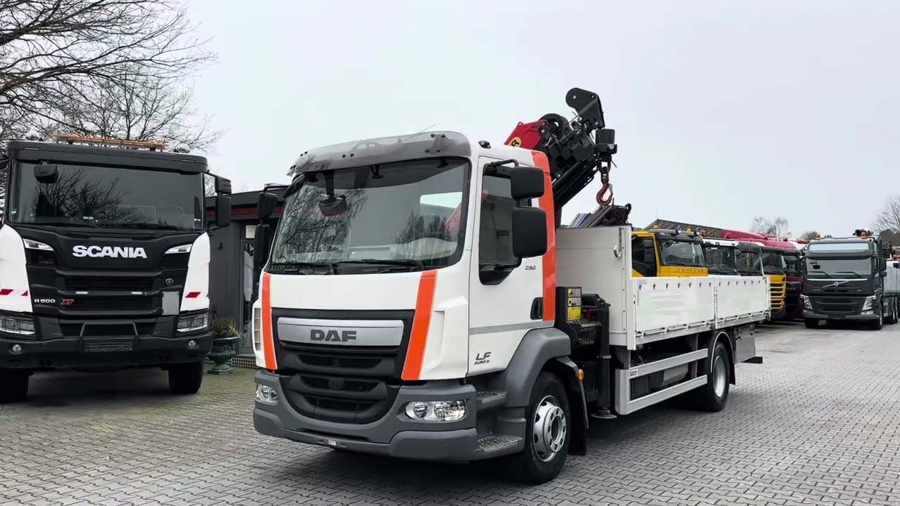 DAF LF 290.16 Pritsche mit Palfinger PK12002 EH Montagekran