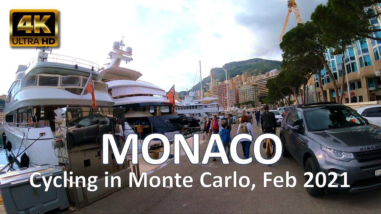 Monte-Carlo, Monaco • 4K Street Cycling • February 19, 2021 • Virtual Tour