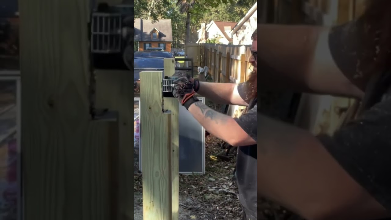 Notching posts and installing a header for the lean to I&rsquo;m building