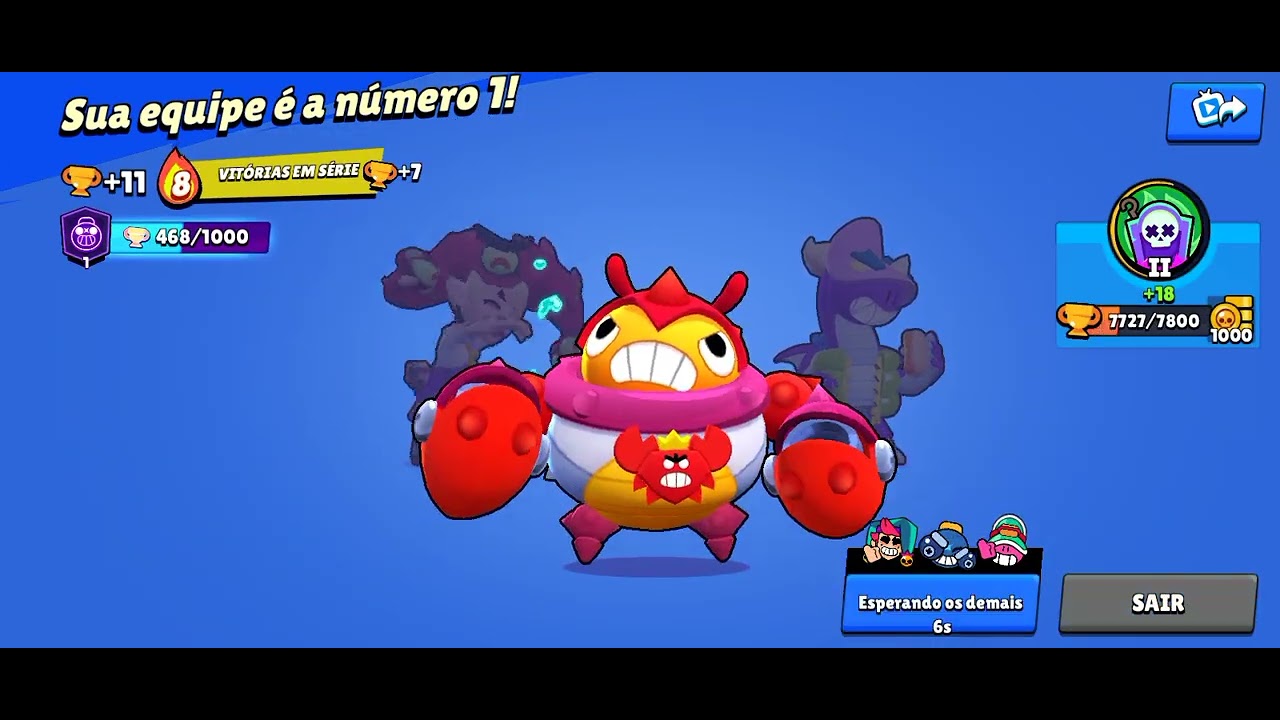 Tentando chegar no top Br de tick no brawl stars