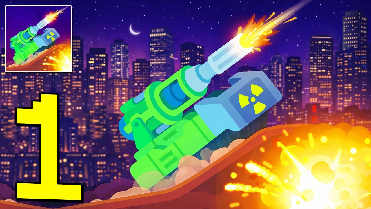 Tank Stars - Game - Gameplay Walkthrough Part 1 - Tank Shooting, Tank 1vs1 (Android,iOS)