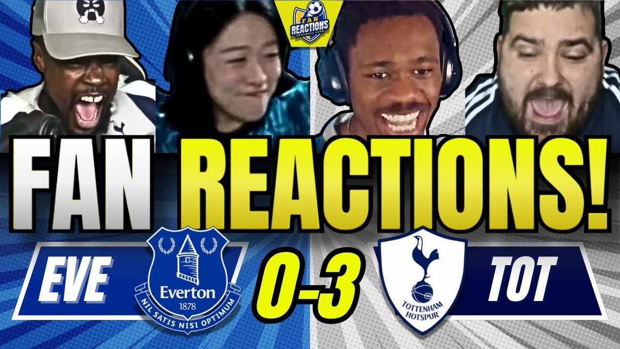 SPURS FANS DELIGHTED REACTIONS TO EVERTON 0-3 SPURS! PREMIER LEAGUE FAN REACTIONS