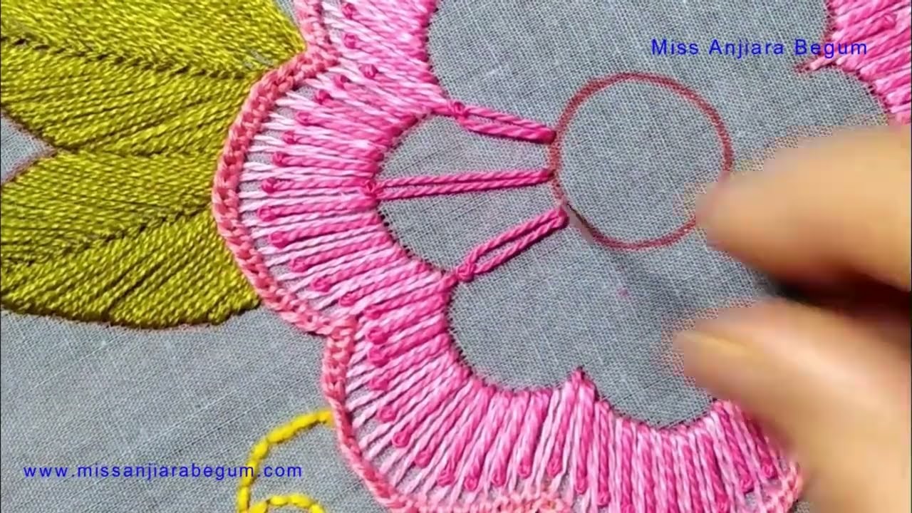 Flower Embroidery Tutorial by Anjiara