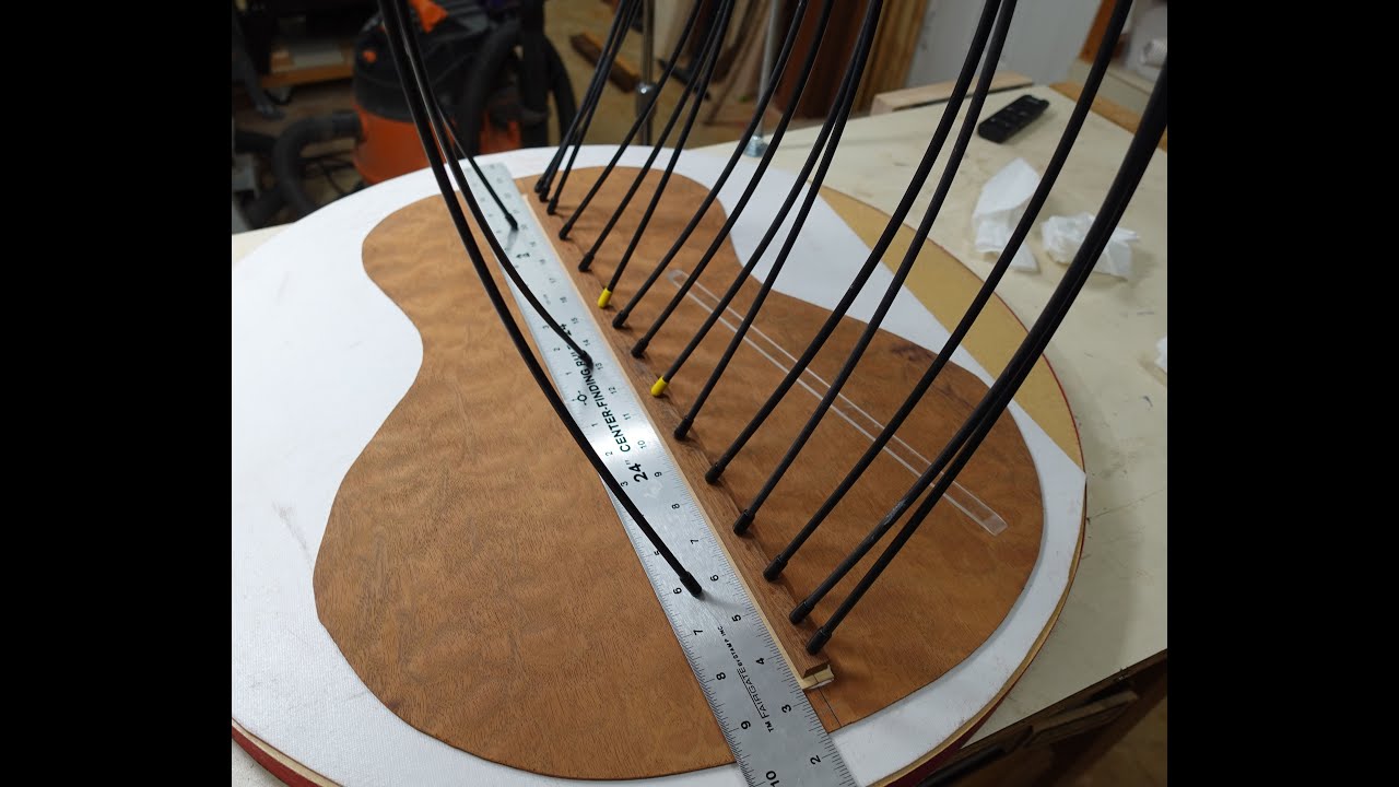 McClelland Woodworks Video Journal #4. Acoustic guitar Back bracing using a Gobar deck.