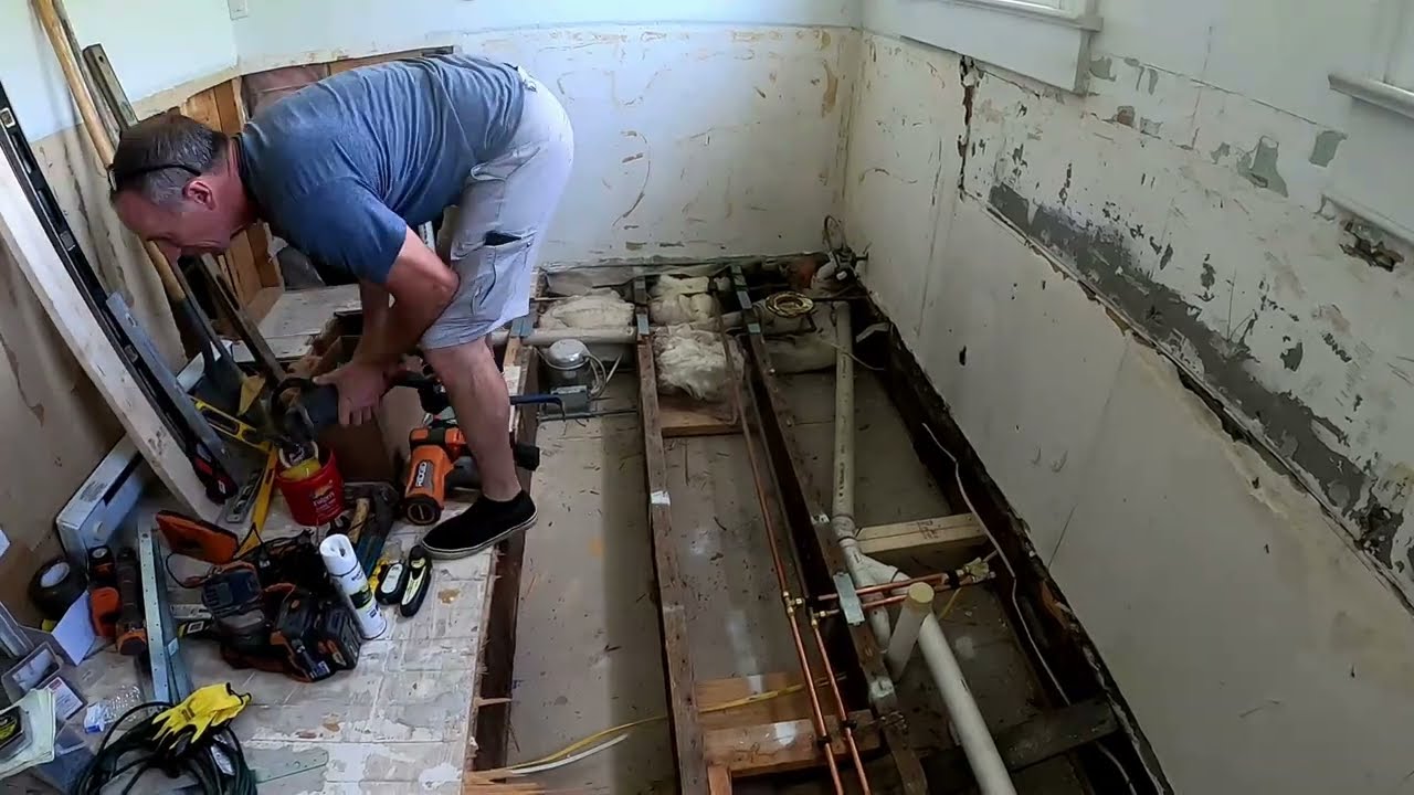 Installing Bathroom Subfloor