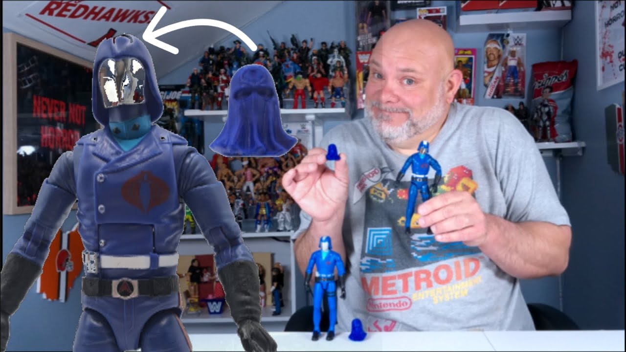  Does a 3-D printed Hooded Cobra Commander head sculpt fit on Hasbro & Super 7 figures.
