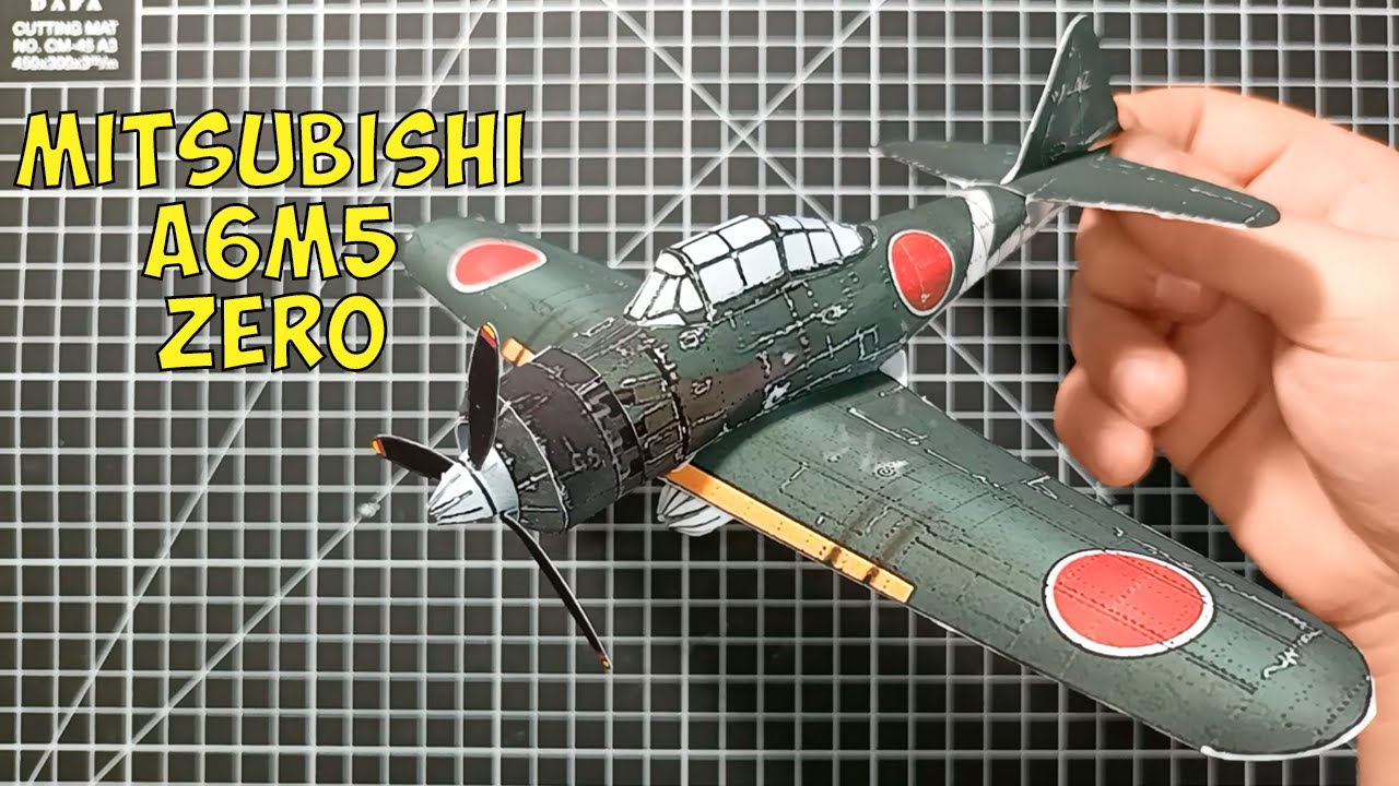 Mitsubishi A6M5 (A6M3) Zero Aircraft Model | DIY Paper Mitsubishi | How Make a Paper Airplane Model