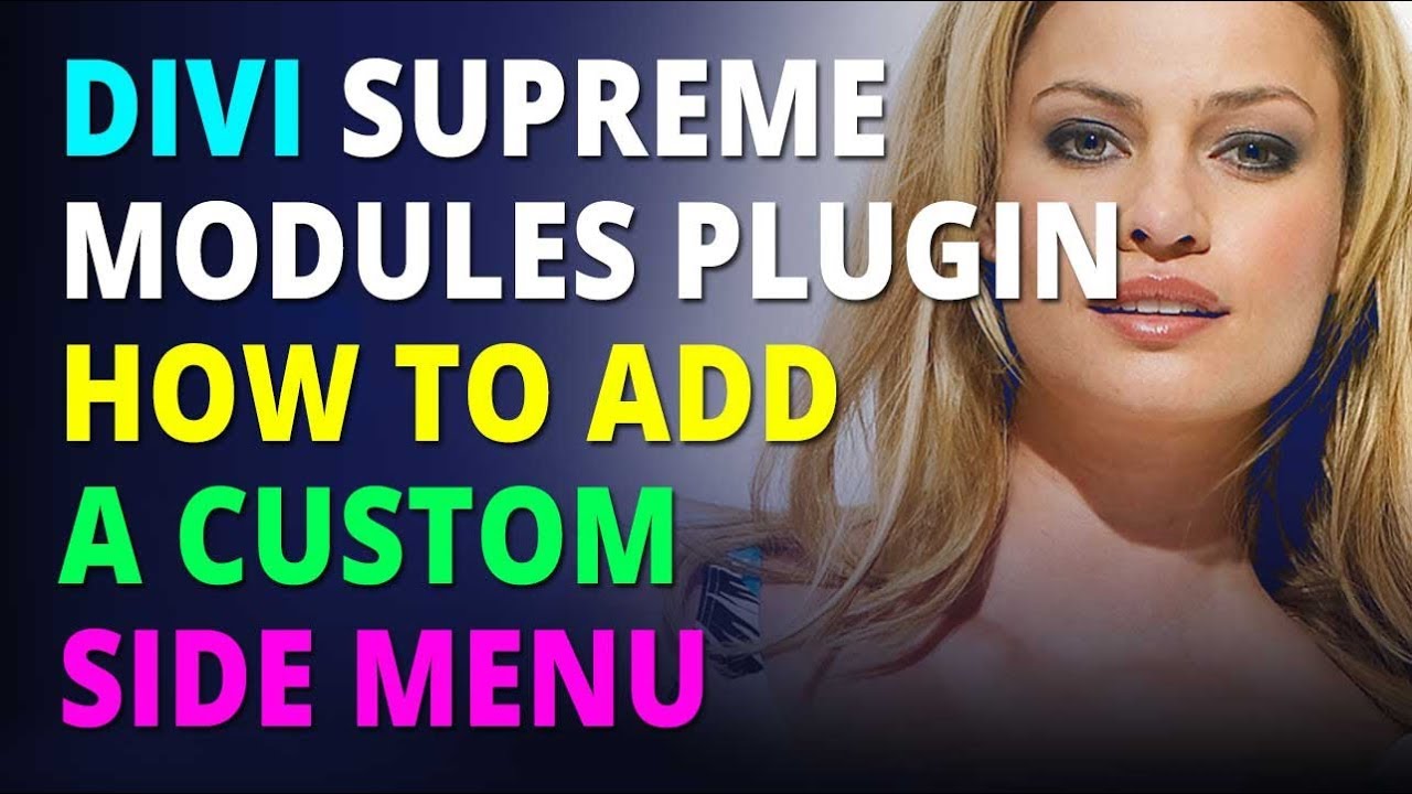 Divi Supreme Modules Plugin How To Add A Custom Side Menu