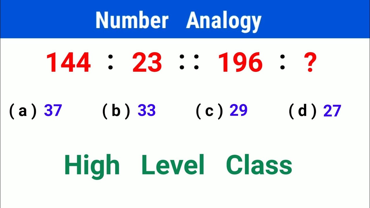 Number Analogy || ट्रिक सबसे तेज || इस - बार || आर - पार || SSC, CGL, CHSL, CPO, RAILWAY, NTPC, MTS