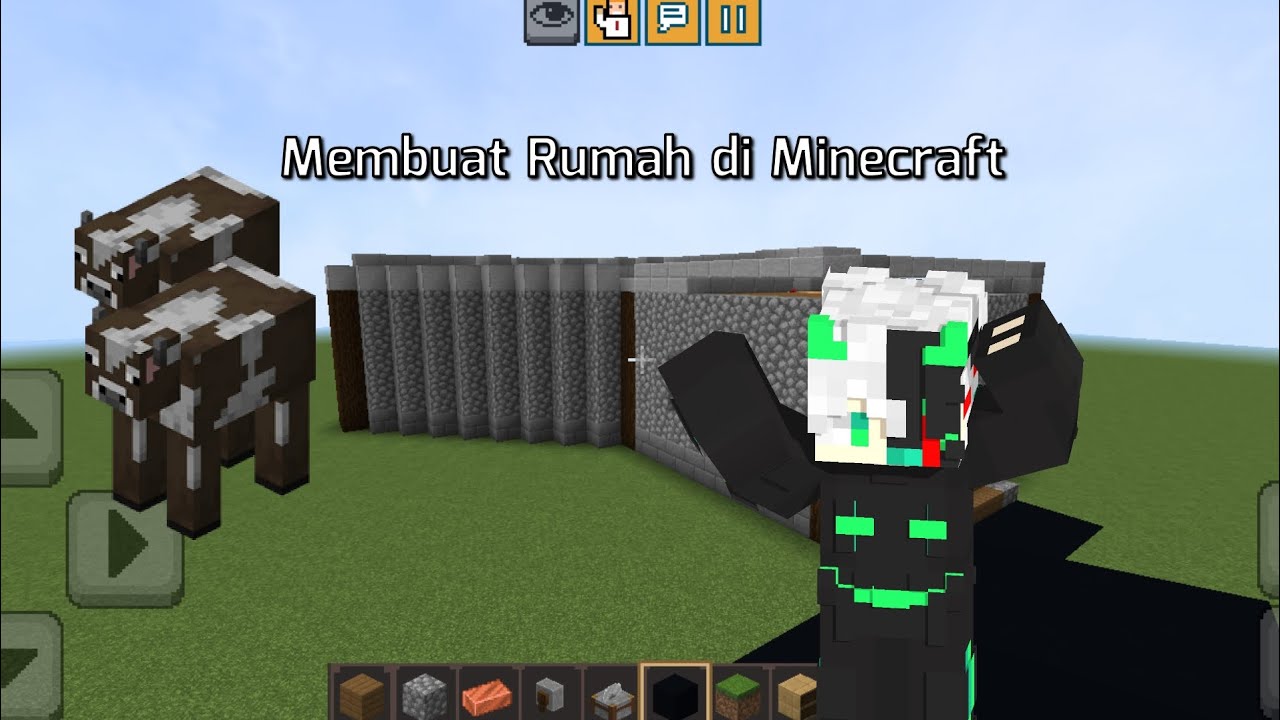 Aku membuat rumahku sendiri di minecraft, Dengan T*mbal sapi🗿🗿
