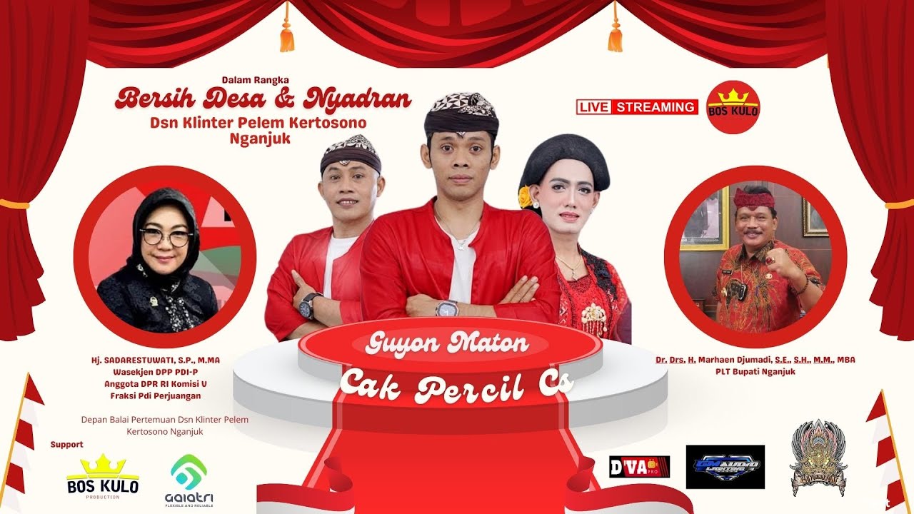 🔴 LIVE  GUYON MATON  CAK PERCIL CS | BERSIH DESA & NYADRAN DSN  KLINTER PELEM KERTOSONO NGANJUK
