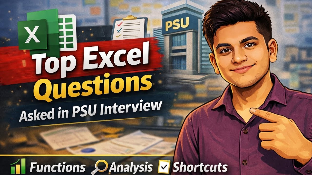 MS Excel Que Ask in Interview for Articleship 