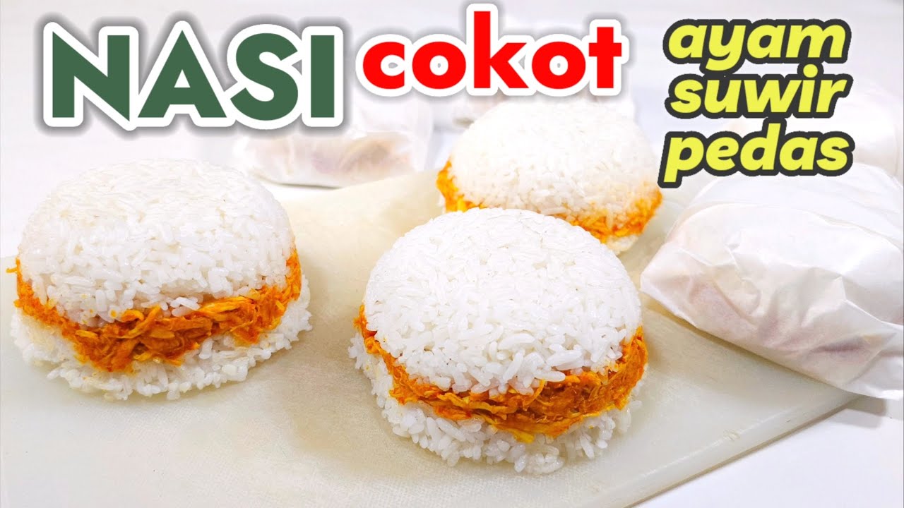 BURGER VERSI LOKAL BISA JADI IDE JUALAN  -- RESEP NASI COKOT AYAM SUWIR PEDAS SUPEER MANTUUL