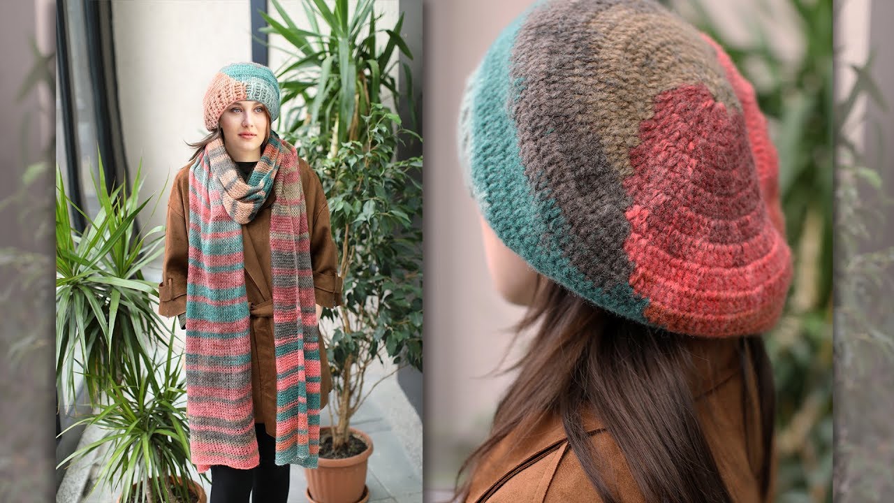 Bere Yapımı  - Making Beret w/ ALİZE ANGORA GOLD BATİK