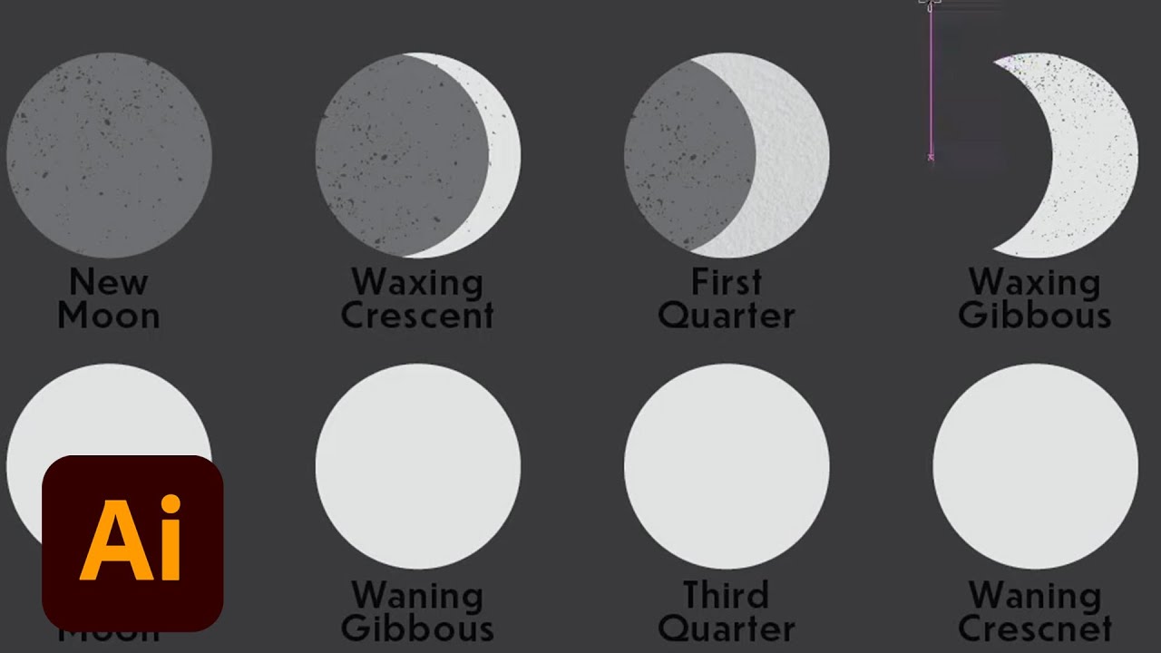 Illustrator Daily Creative Challenge - Moon Chart | Adobe Creative Cloud