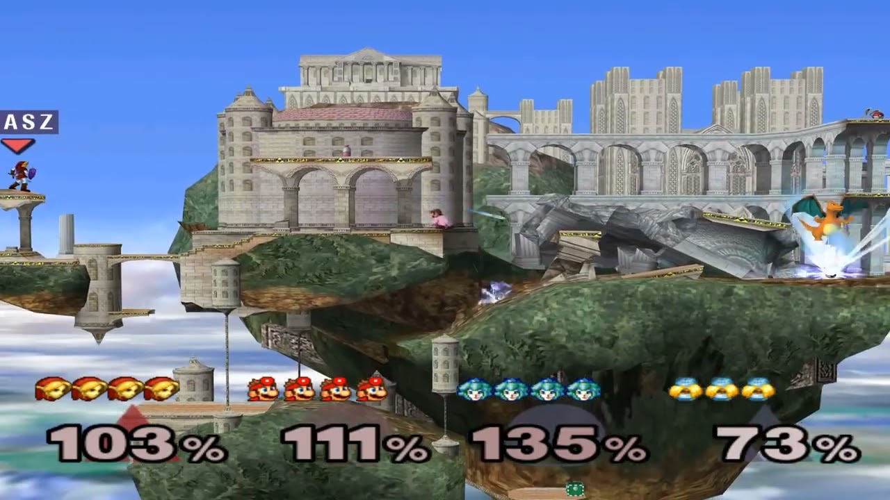 Super Smash Bros Melee (GCN) Special Request #62 - Link and Dr Mario VS Peach and Zelda