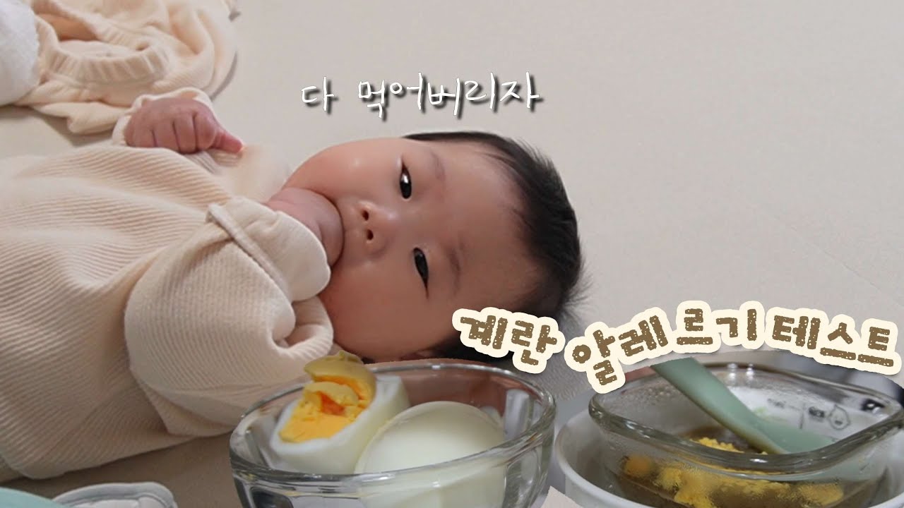 7개월 아기 분유량, 수면시간, 낮잠시간, 대근육발달이 늦은 아기의 배밀이, 계란알레르기테스트