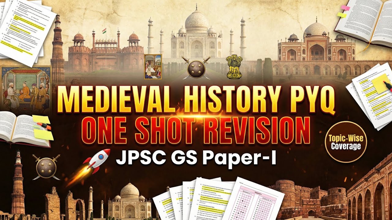 🔥JPSC PYQ Medieval History One Shot 🚀 | 🔥GS Paper Complete Topic-Wise Coverage🔥