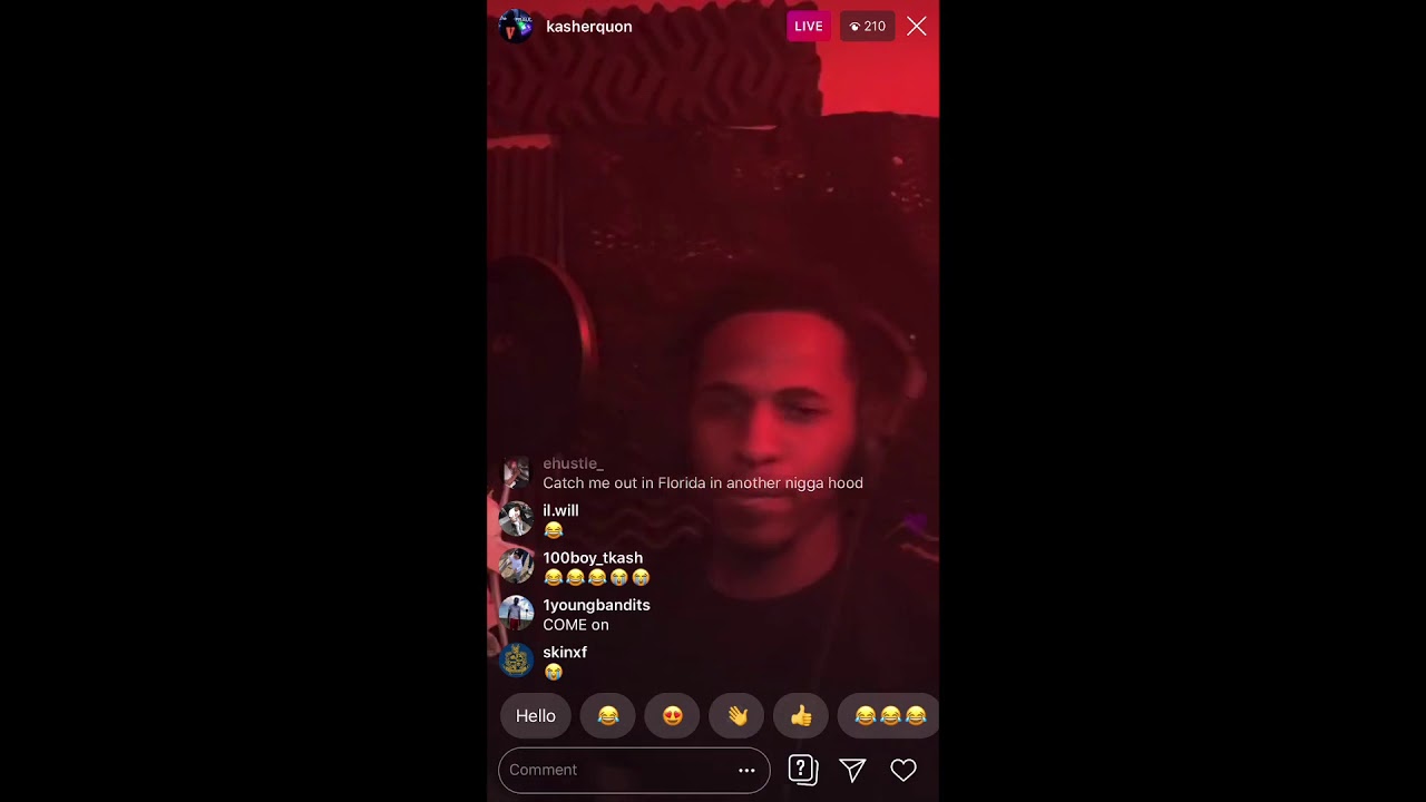 Kasher Quon mad on Instagram Live