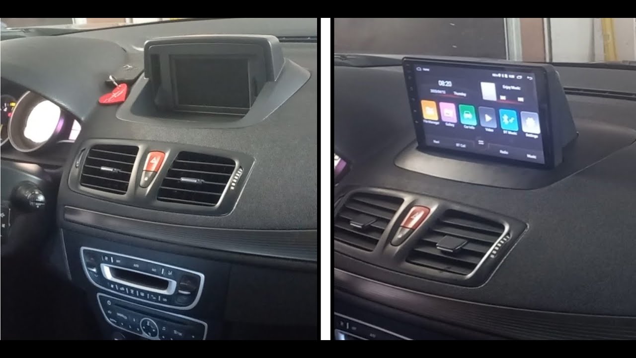 Установка стереосистемы и камеры заднего вида Renault Megane Android