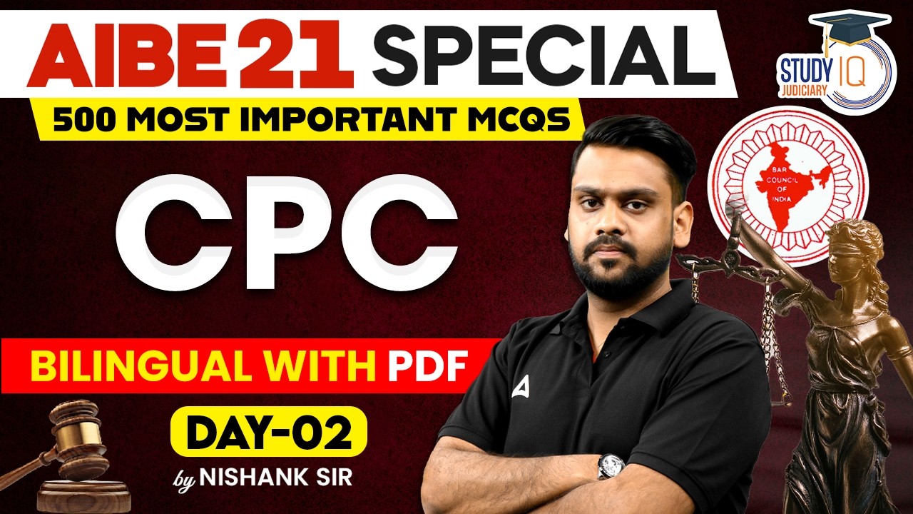 Pass AIBE 21 Easily! 500 Most Important CPC MCQs (Day 02) Nishank Sir