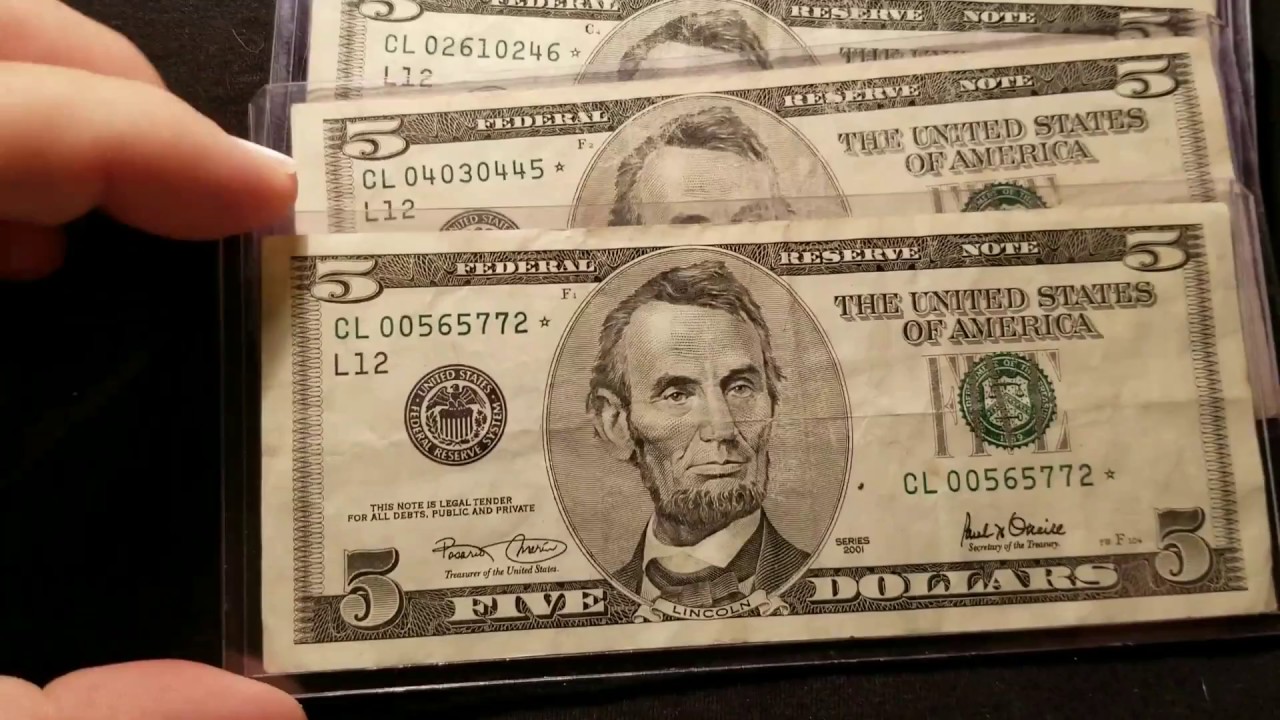 My $5 Star notes. NICE FIND!!!
