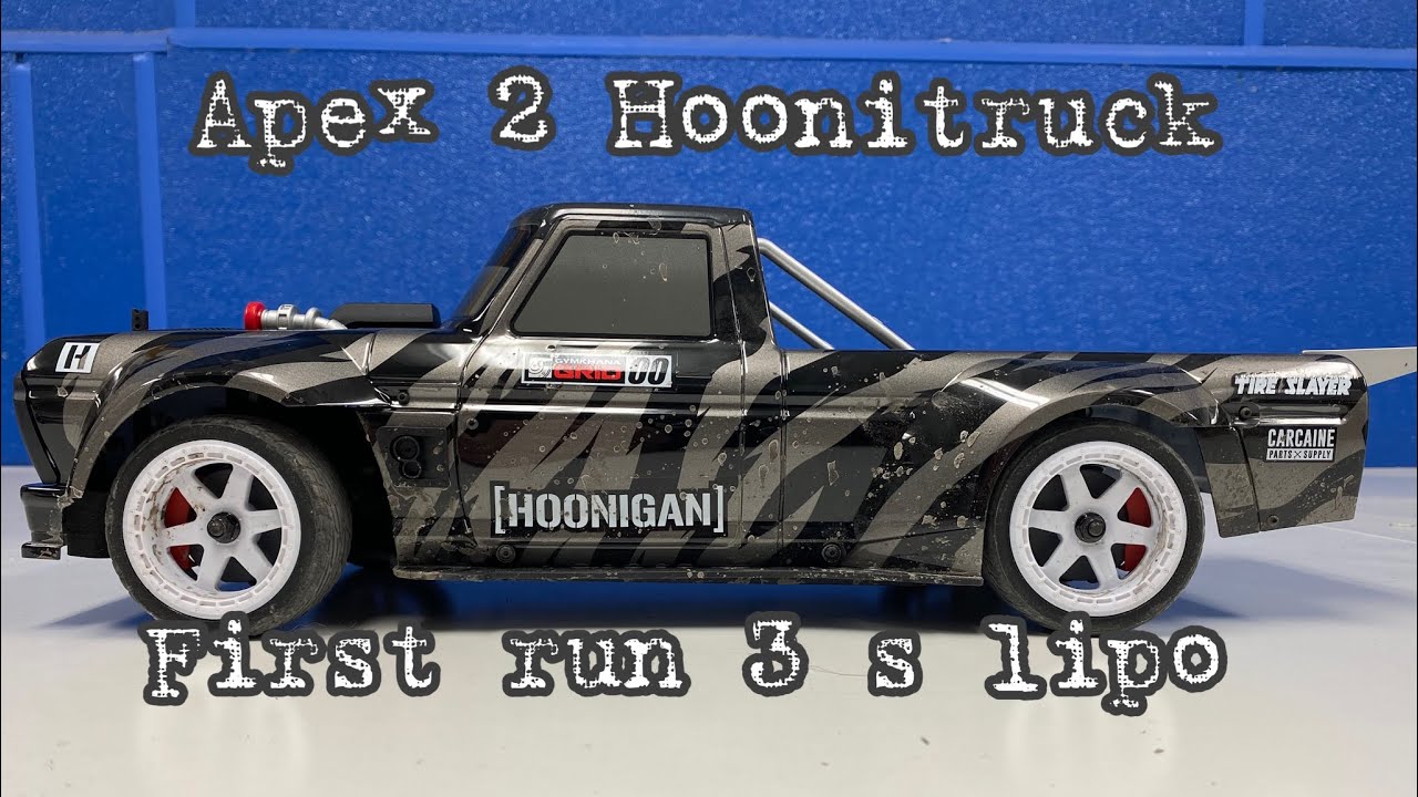 Team Associated Apex 2 Hoonitruck first run 3s lipo
