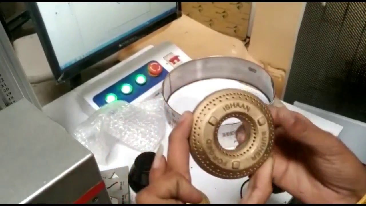 Laser cutting Machine on gas burner