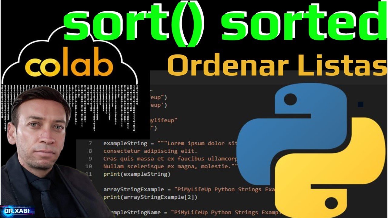 Cómo Ordenar Listas Usando .sort() y .sorted() en Python (Google Colab)