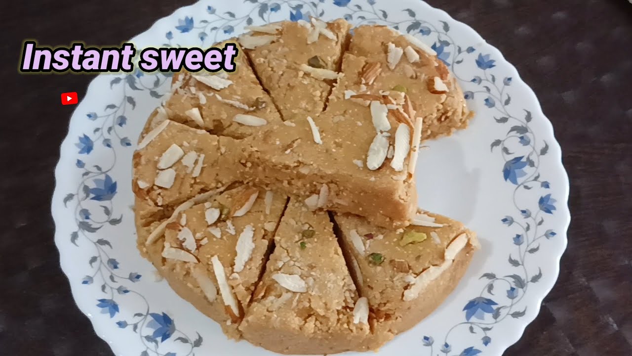 2 minute instant healthy sweet | 2 मिनट में बनाए टेस्टी और हेल्दी मिठाई | no milk powder no paneer |