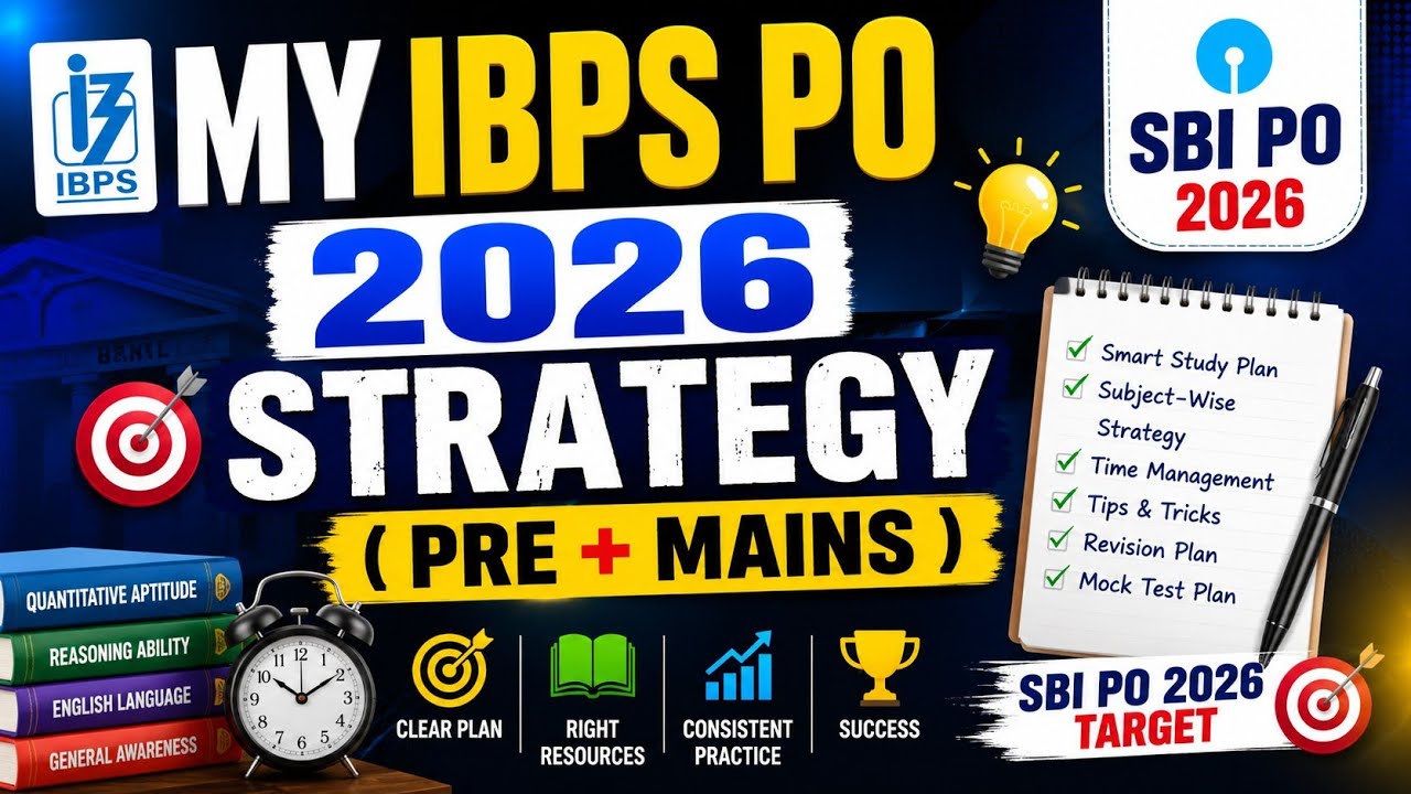 🎯 My IBPS PO 2026 Strategy (Pre + Mains) | Working Full-Time in a Bank 🏦🔥 #ibps #ibpspo #sbipo