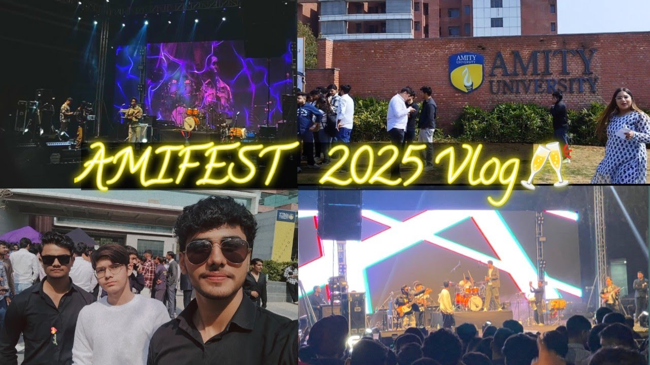 AMIFEST 2025 🥂 || Amity University festival vlog || Gurnazar in Amity University || Amity University