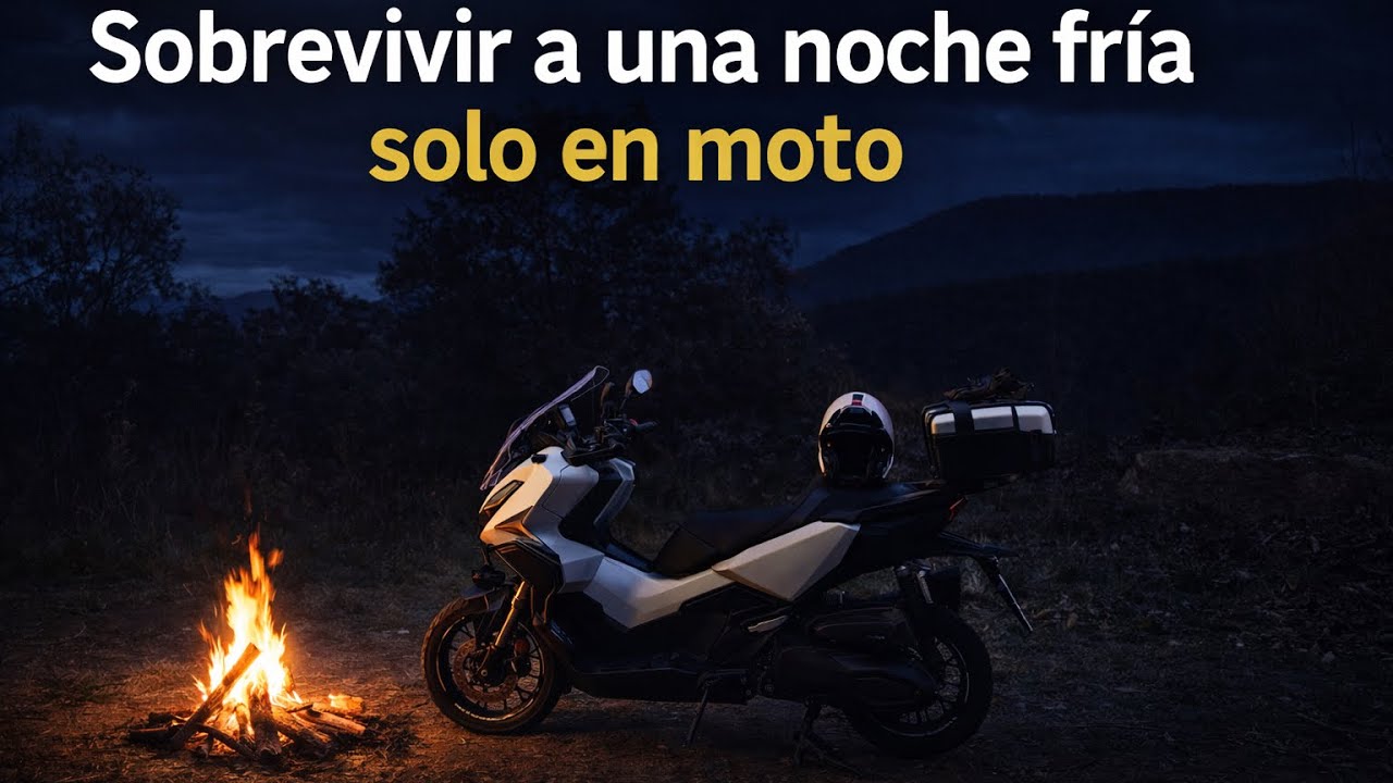 Sobrevivir solo en moto en plena noche 