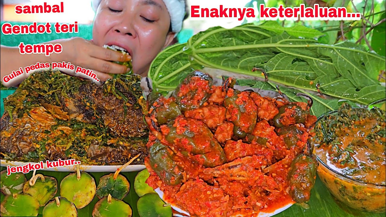 ENAKNYA KETERLALUAN 🤤😂SAMBAL GENDOT TERI TEMPE PEDAS, GULAI PEDAS PATIN PAKIS🤤