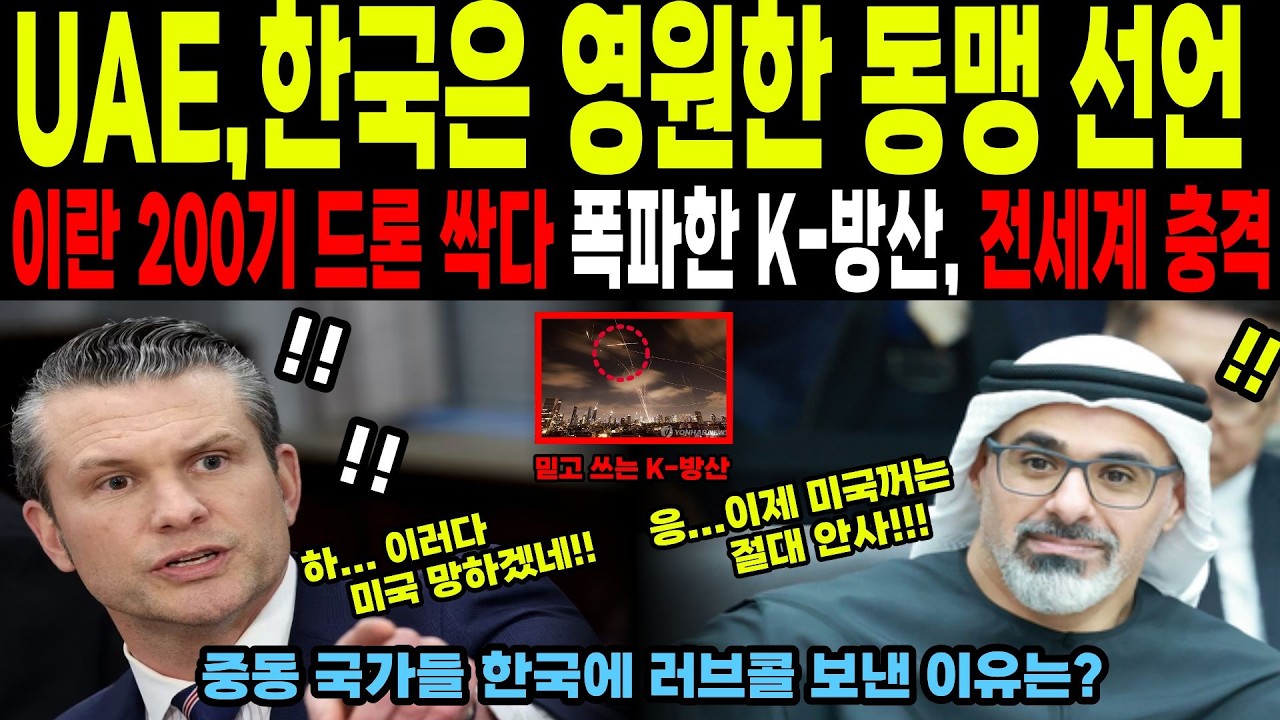 [해외감동사연] 한국에 백지수표 내민 UAE, 지켜보던 중동 국가들 앞다투어 한국에 줄 선 이유는?