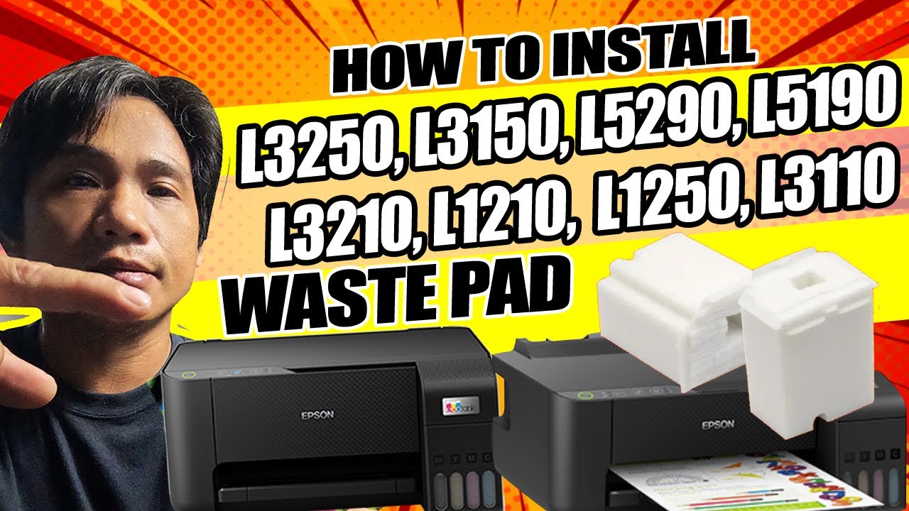 How to replace waste pad Epson L3110, L1110, L1210, L1250, L3250, L3150, L3210, L5290, L5190