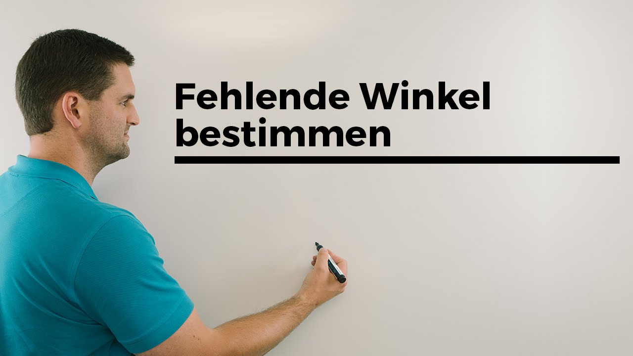 Fehlende Winkel bestimmen, Beispiel, Nebenwinkel, Stufenwinkel, Wechselwinkel | Mathe by Daniel Jung
