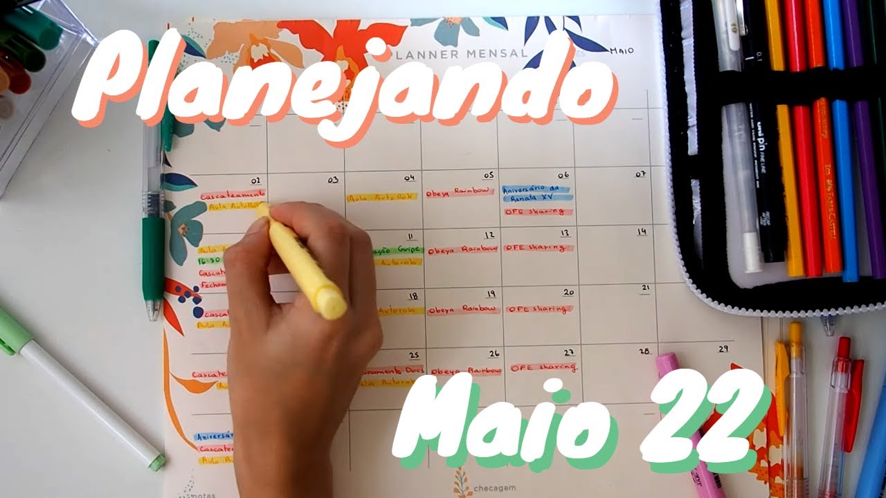 Planejando o m&ecirc;s de maio 2022 - Planner mensal da C&iacute;cero