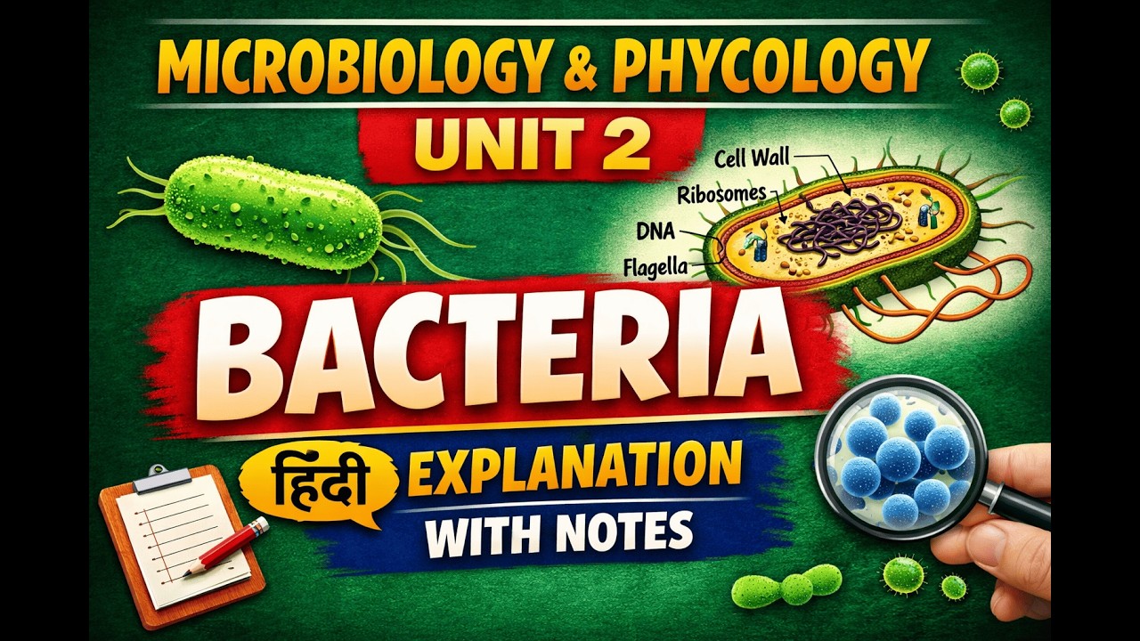 Microbiology and Phycology | Unit 2 Bacteria | BSc Botany | LearnWithJJ